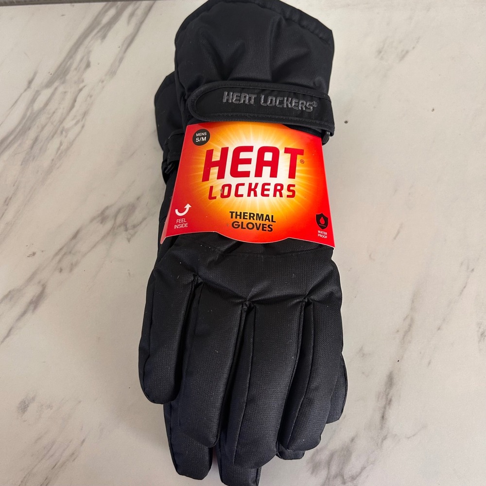 Heat Lockers‎ Thermal Gloves Mens S/M Waterproof Windproof Snow Cold 196435